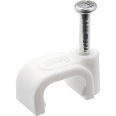 Изображение товара Скобы для крепления кабеля плоские Duwi 8 мм полипропиленовые белые (20 шт.) (30326 8)