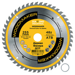 Изображение товара Диск пильный по дереву Diamond Industrial WoodMaker 255х30х2,6 мм 48 зубьев (DIDD255Z48)