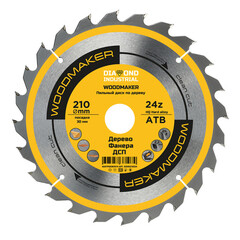 Изображение товара Диск пильный по дереву Diamond Industrial WoodMaker 210х30х2,2 мм 24 зуба (DIDD210Z24)