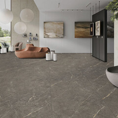 Керамогранит Lavelly Marble Aster серый полированный 800х800х9 мм (2 шт.=1,28 кв.м) - фото 2