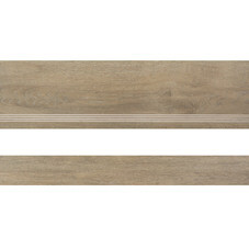 Керамогранит ступень с подступенком Estima Dream Wood бежевый DW02 1200х330х10 мм