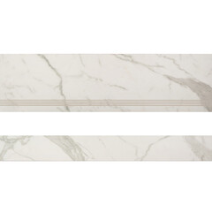 Изображение товара Керамогранит ступень с подступенком Estima Melody MO101 белый 1200х330х10 мм