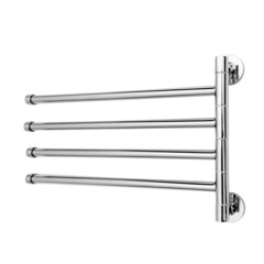 Изображение товара Полотенцедержатель Delphinium 355 мм четверной поворотный на шуруп металл хром (102143)