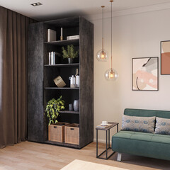 Щит мебельный ЛДСП 1200х200х16 мм цемент темный - фото 4