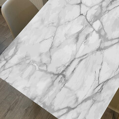 Скатерть ПВХ 60х90 см Сильвер белая/серая - фото 4