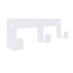 Вешалка для ванной Ulitka Scandy 3 крючка на шуруп металл белый (74104330) - фото 1