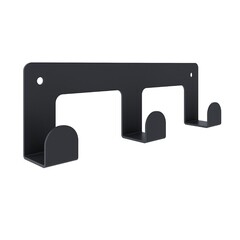 Изображение товара Вешалка для ванной Ulitka Scandy 3 крючка на шуруп металл черный (74104329)