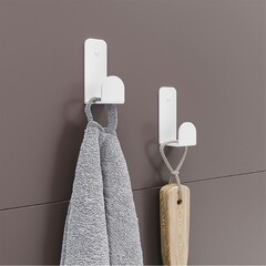 Крючок для ванной Ulitka Scandy одинарный на шуруп металл белый (2 шт.) (74104557) - фото 3