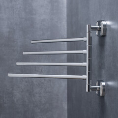 Полотенцедержатель РМС А10 222 мм четверной поворотный на шуруп нержавеющая сталь хром (A1026) - фото 3