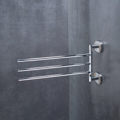 Полотенцедержатель РМС А10 195 мм тройной поворотный на шуруп нержавеющая сталь хром (A1025) - фото 2