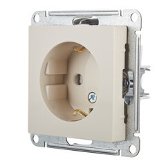 Розетка Systeme Electric AtlasDesign встраиваемая бежевая со шторками (ATN000245) - фото 2