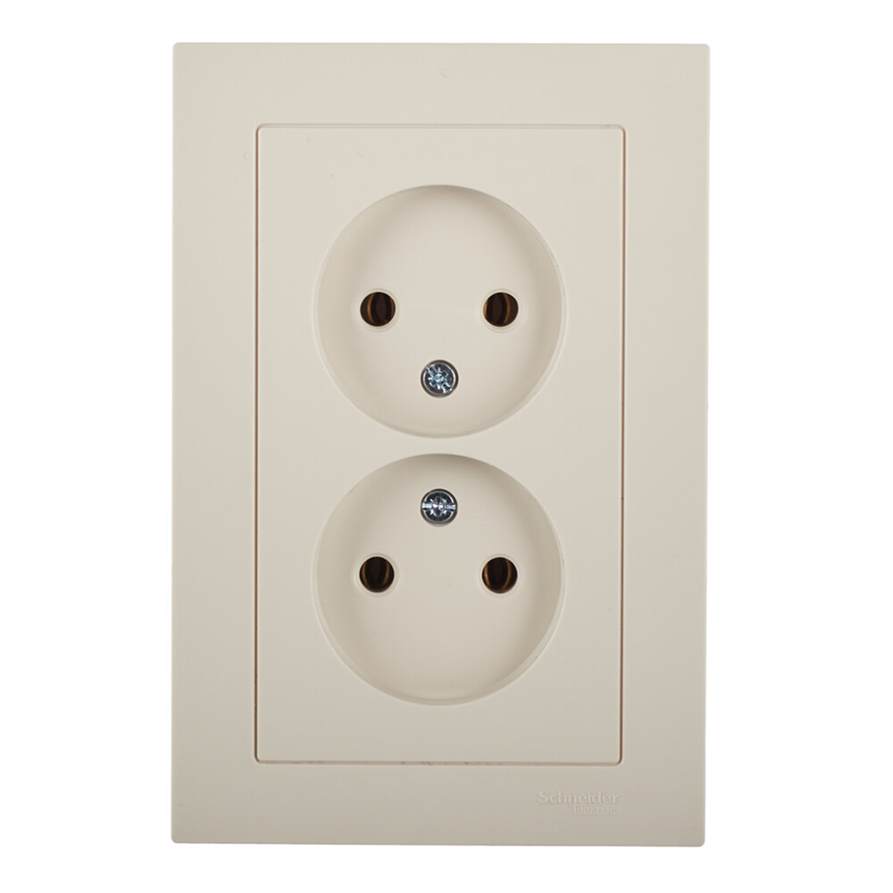 Розетка Systeme Electric AtlasDesign встраиваемая бежевая (ATN000220)