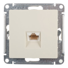 Розетка компьютерная Systeme Electric AtlasDesign встраиваемая бежевая RJ45 (ATN000283) - фото 1