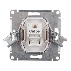 Розетка компьютерная Systeme Electric AtlasDesign встраиваемая бежевая RJ45 (ATN000283) - фото 3