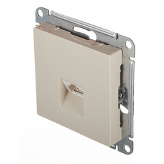 Розетка компьютерная Systeme Electric AtlasDesign встраиваемая бежевая RJ45 (ATN000283) - фото 2