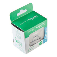 Розетка USB Systeme Electric AtlasDesign встраиваемая бежевая 2хUSB-А (ATN000233) - фото 2