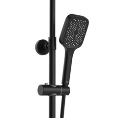 Душевая система Corsa Deco Thermo с верхним душем с лейкой с изливом черная (SSFT02-300QQB) - фото 5