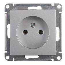 Розетка Systeme Electric AtlasDesign встраиваемая алюминий (ATN000341)
