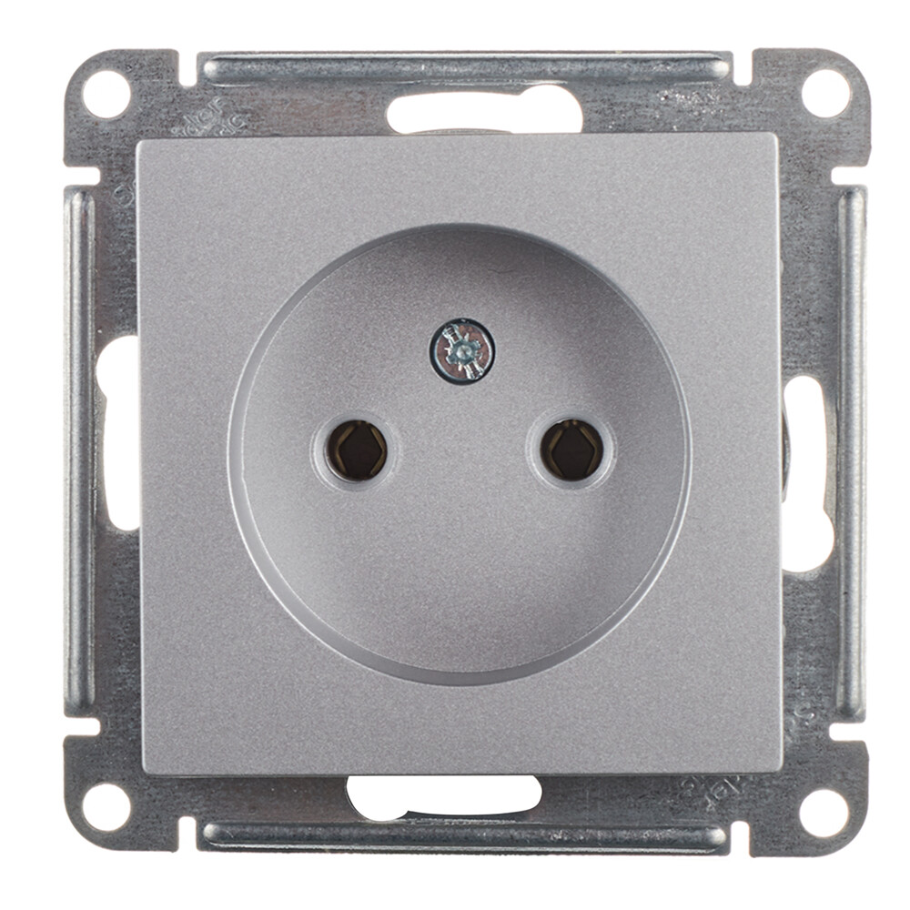 Розетка Systeme Electric AtlasDesign встраиваемая алюминий (ATN000341)