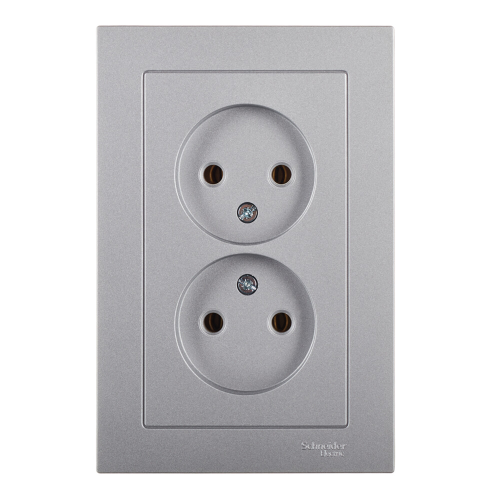 Изображение товара Розетка Systeme Electric AtlasDesign встраиваемая алюминий