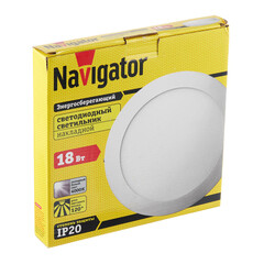 Светильник светодиодный Navigator 4000К 18 Вт белый IP20 (71394) - фото 3