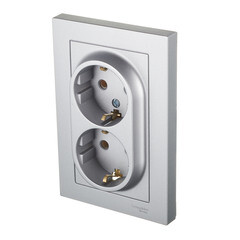 Розетка Systeme Electric AtlasDesign встраиваемая алюминий (ATN000324) - фото 2