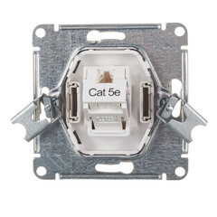 Розетка компьютерная Systeme Electric AtlasDesign встраиваемая алюминий RJ45 (ATN000383) - фото 3