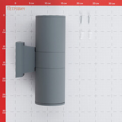 Светильник садово-парковый настенный Feron Техно серый E27 60 Вт IP54 (06295) - фото 2