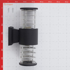 Светильник садово-парковый настенный Feron Техно черный E27 60 Вт IP54 (06298) - фото 3