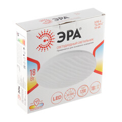 Светильник светодиодный потолочный Эра Slim 4 SPB-6 4000К 18 Вт 6 кв.м белый IP20 (Б0043827) - фото 3