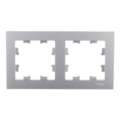 Изображение товара Рамка Systeme Electric AtlasDesign двухместная алюминий (ATN000302)