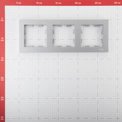 Рамка Systeme Electric AtlasDesign трехместная алюминий (ATN000303) - фото 2