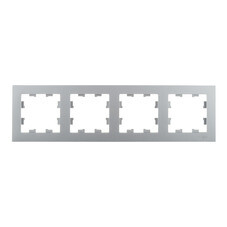 Рамка Systeme Electric AtlasDesign четырехместная алюминий (ATN000304)