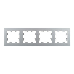 Рамка Systeme Electric AtlasDesign четырехместная алюминий (ATN000304)