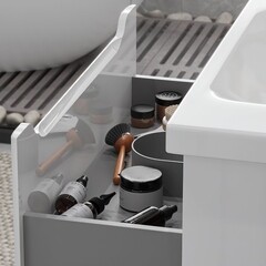 Комплект тумба с раковиной Sanstar Lanciano 80 см напольная белая (304.1-1.5.1.К) - фото 4