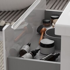 Комплект тумба с раковиной Sanstar Lanciano 60 см напольная белая (303.1-1.5.1.К) - фото 2