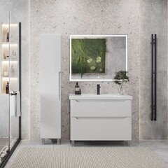 Комплект тумба с раковиной Sanstar Lanciano 100 см напольная белая (313.1-1.5.1.К) - фото 7