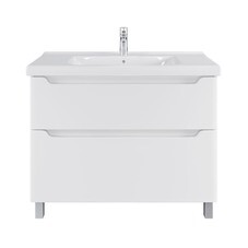 Комплект тумба с раковиной Sanstar Lanciano 100 см напольная белая (313.1-1.5.1.К)