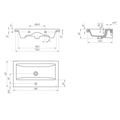 Комплект тумба с раковиной Sanstar Graffa 80 см подвесная дуб вотан/графит софт (453.1-1.4.1.ККОМ) - фото 2