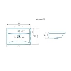 Комплект тумба с раковиной Sanstar Graffa 60 см подвесная дуб вотан/графит софт (451.1-1.4.1.КФОС) - фото 2