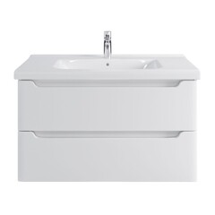 Комплект тумба с раковиной Sanstar Lanciano 100 см подвесная белая (314.1-1.5.1.К) - фото 1