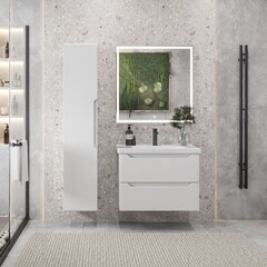 Комплект тумба с раковиной Sanstar Lanciano 80 см подвесная белая (306.1-1.5.1.К) - фото 11