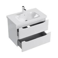 Комплект тумба с раковиной Sanstar Lanciano 80 см подвесная белая (306.1-1.5.1.К) - фото 4