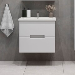 Комплект тумба с раковиной Sanstar Ориана 50 см подвесная белая (369.1-1.4.1.ККОМ) - фото 8