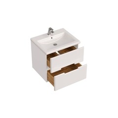 Комплект тумба с раковиной Sanstar Ориана 60 см подвесная белая (285.1-1.4.1.ККОМ) - фото 4