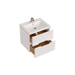 Комплект тумба с раковиной Sanstar Ориана 50 см подвесная белая (369.1-1.4.1.ККОМ) - фото 2