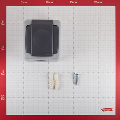 Розетка Makel накладная серая с крышкой (36064029) - фото 2