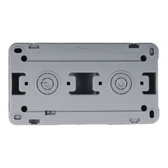 Блок выключатель и розетка Makel Mimoza двухклавишный накладной серый (36064203) - фото 2