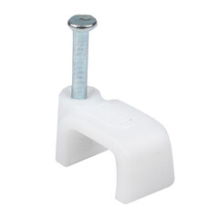 Изображение товара Скобы для крепления кабеля плоские EKF PROxima 9 мм полипропиленовые белые (50 шт.) (plcn-ss-9)