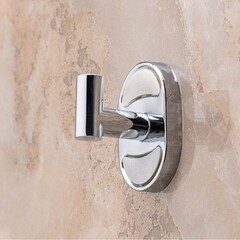 Крючок для ванной РМС А10 одинарный на шуруп нержавеющая сталь хром (A5020) - фото 3